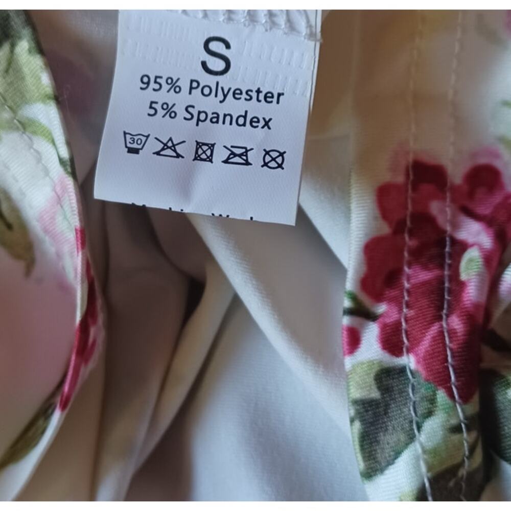 Y2K Baby Doll Maxi Slip Dress Size Small Cream Color Floral Pattern Coquette - Picture 8 of 9